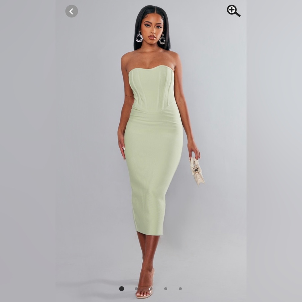 Pretty Little Thing | corset bandeau bandage dress